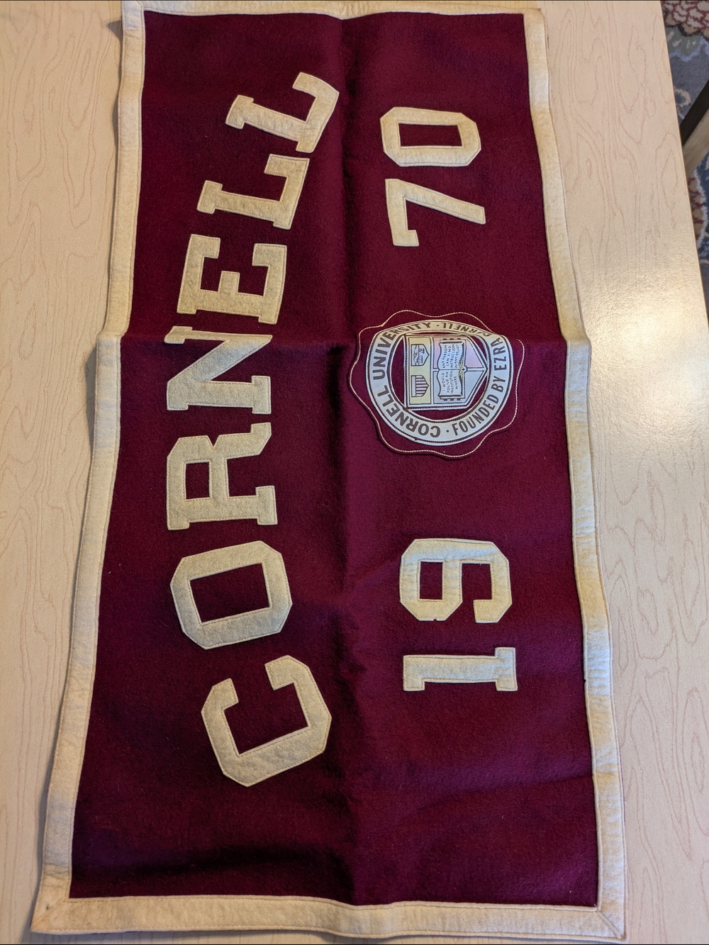 Cornell 1970 Maroon Banner
